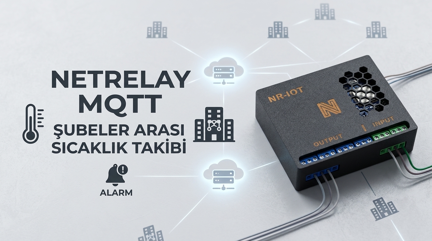 NetRelay ile Şubeler Arası MQTT Sıcaklık ve Alarm Takibi
